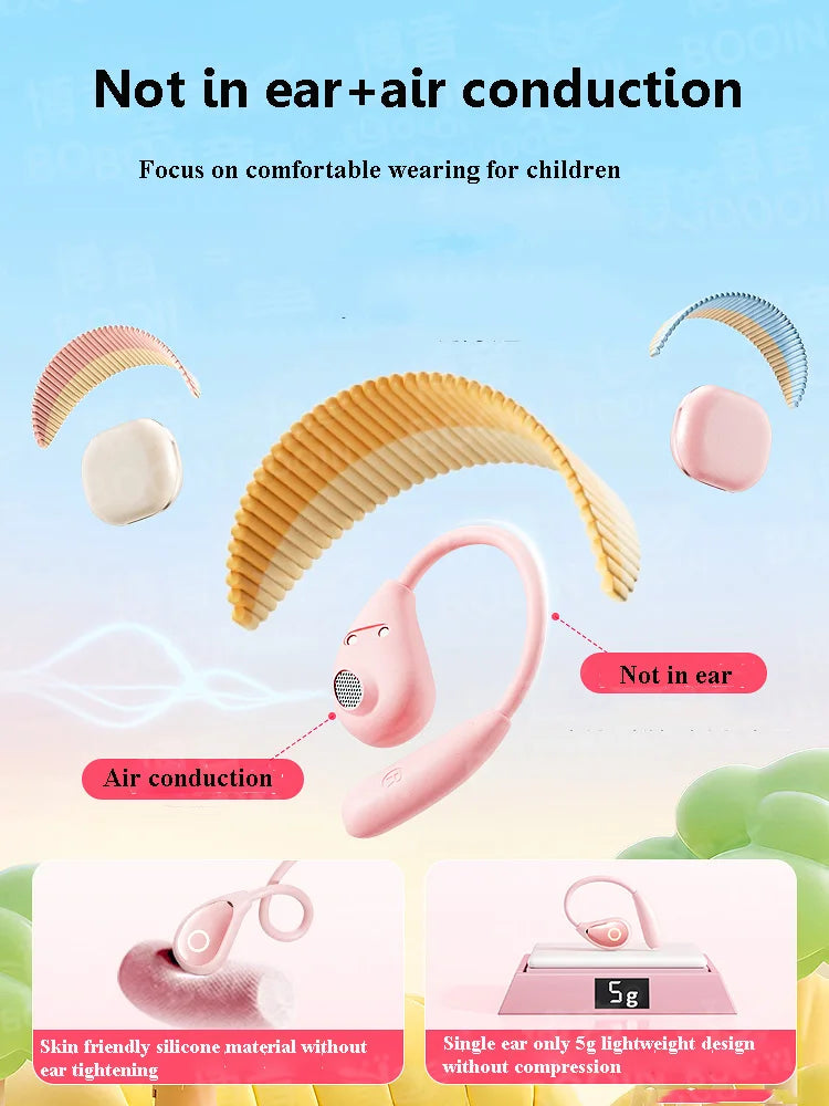 "Auricolari Bluetooth 5.4 Open-Ear per Bambini — Touch Control, Stereo Leggeri"