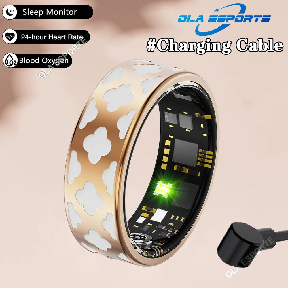 2026 Anello intelligente delle nuove donne Monitoraggio della frequenza cardiaca/sonno/ossigeno nel sangue Chiamata wireless Impermeabile Smartring Regalo di festa di compleanno