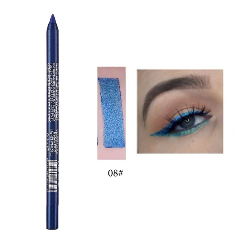 Matita Eyeliner Impermeabile Anti-sbavatura Nera Marrone Rossa Perlescente Opaca Liscia Facile da Applicare Penna Eyeliner Ombretto Trucco a Lunga Durata
