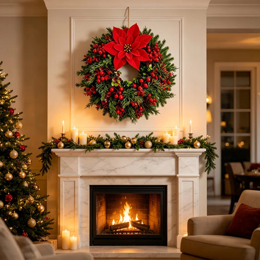 Ghirlande Decorative Natalizie di Alta Qualità, Realizzate con Maestria per Creare un'Atmosfera Festiva e Cerimoniale! Simula Selezionata