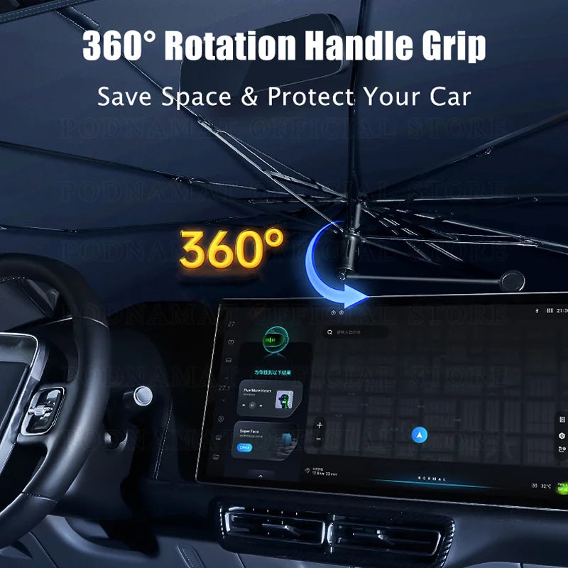 Nuovo parabrezza per auto parasole ombrellone pieghevole parasole di grandi dimensioni copertura per finestrino anteriore per protezione solare dal calore con blocco UV