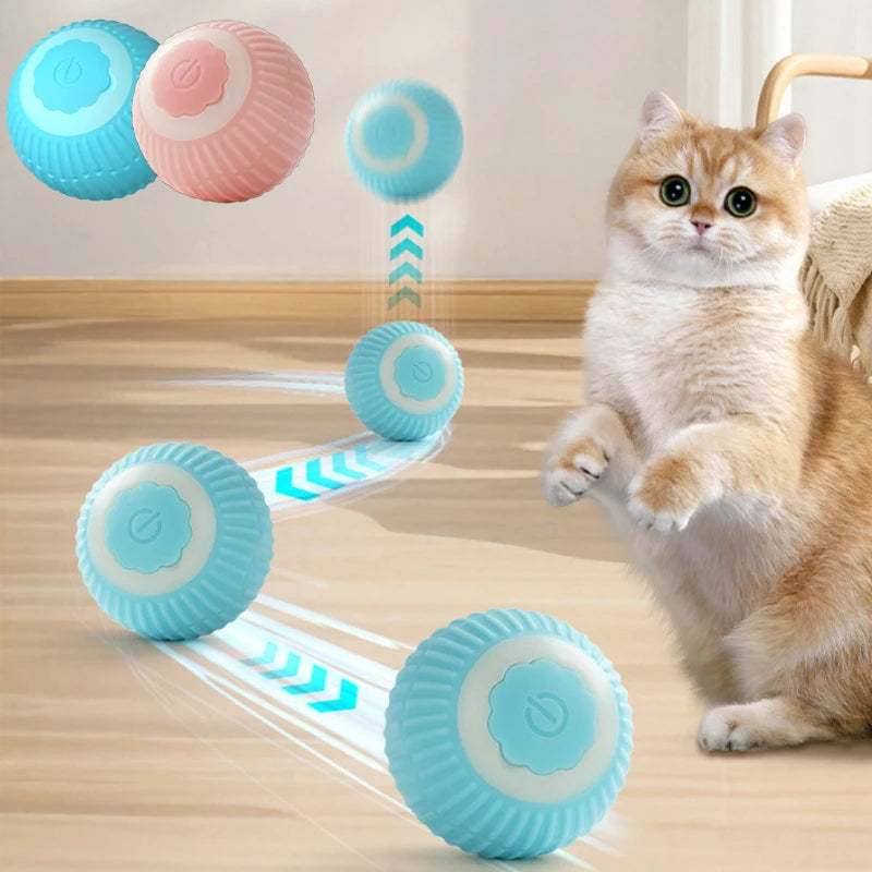 Palla interattiva per gatti Giocattoli per gatti intelligenti per animali domestici Palla magica rotante automatica per interni Giocattolo interattivo elettronico per gatti Accessori per animali domestici