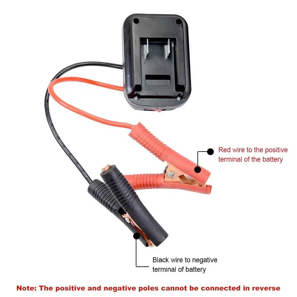 Auto Batteria Al Litio Convertitore Caricatore Clip Auto Accenditore Salto di Avviamento Per Makita Booster Cavo Adattatore di Alimentazione Di Emergenza Strumenti FAI DA TE