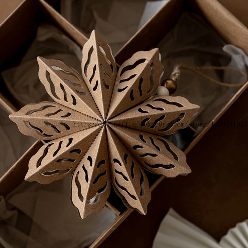 Decorazione natalizia Origami Albero di Natale Ciondolo a forma di palla a nido d'ape Ciondolo creativo con angelo fiocco di neve da appendere