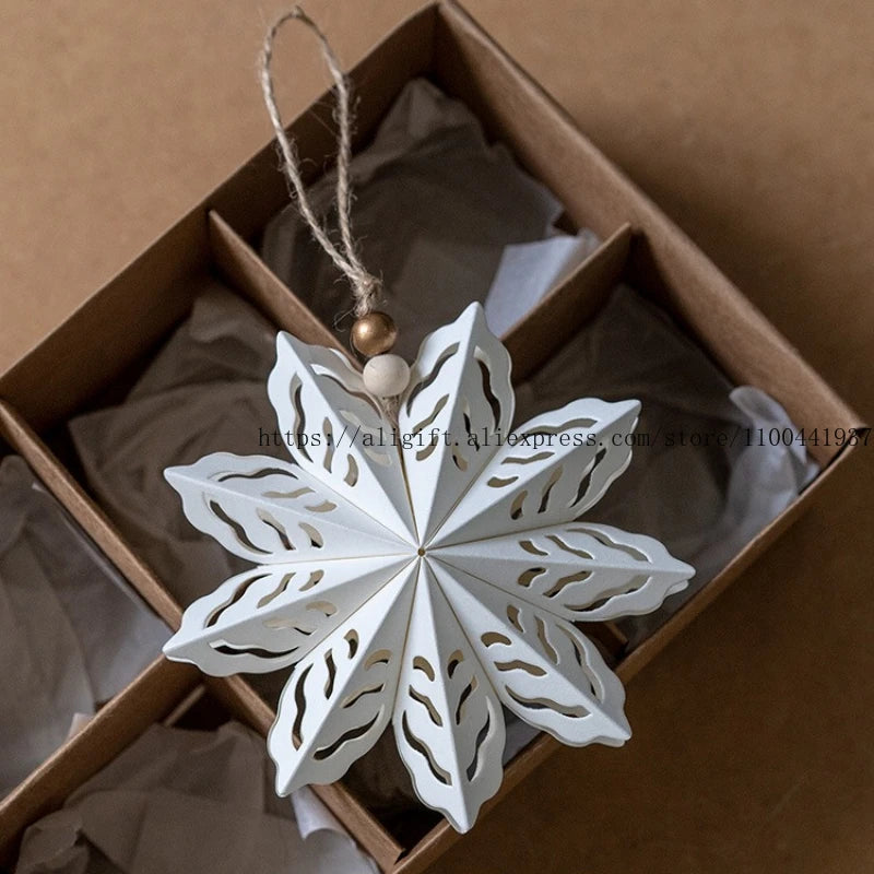 Decorazione natalizia Origami Albero di Natale Ciondolo a forma di palla a nido d'ape Ciondolo creativo con angelo fiocco di neve da appendere