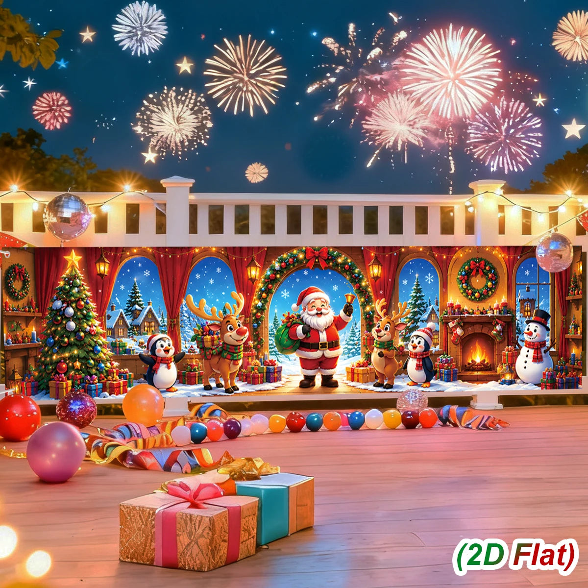 Striscione Natalizio Decorazione Buon Natale per Casa 2026, Accessori per Foto Babbo Natale e Pupazzo di Neve, Forniture per Feste di Natale e Capodanno 2027
