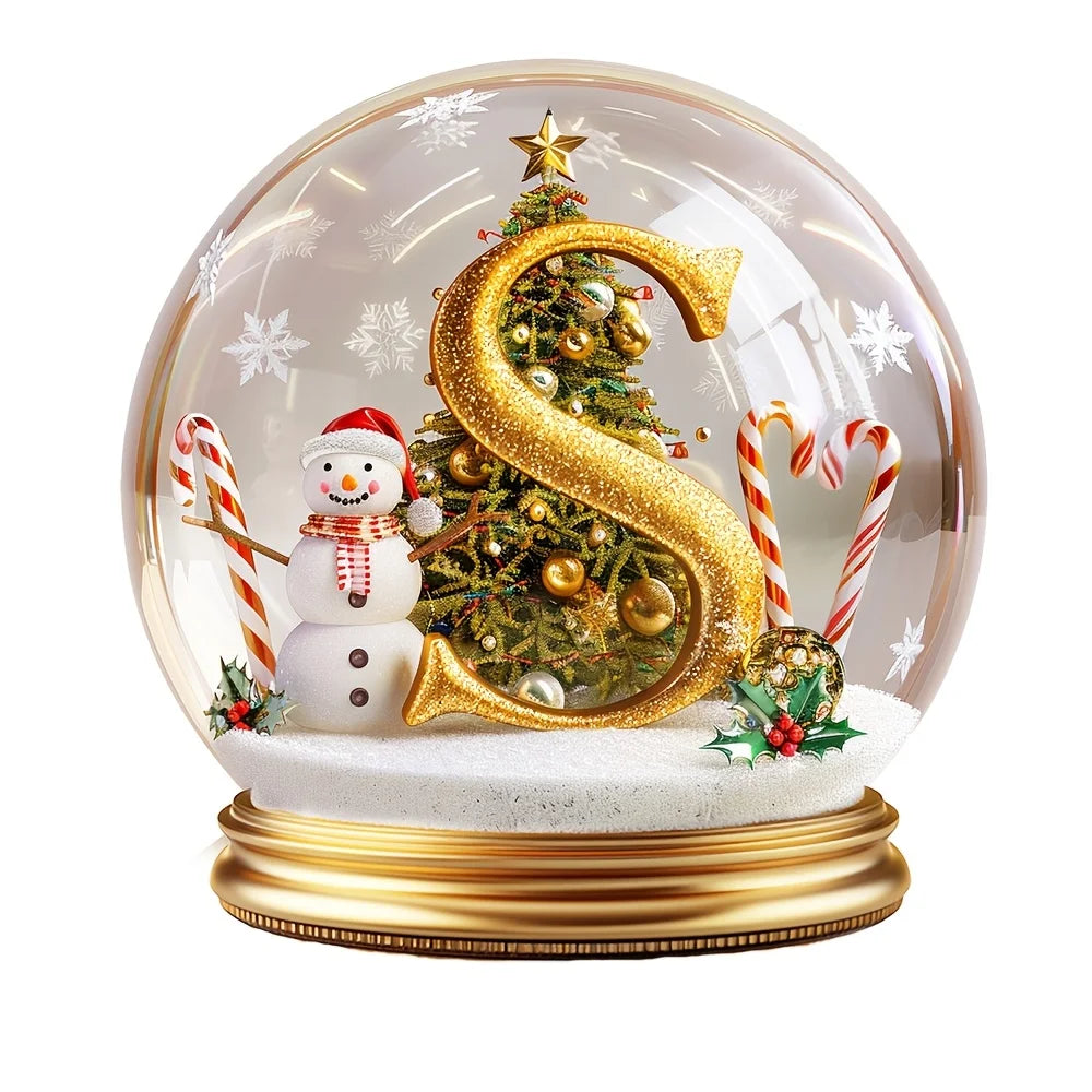 Decorazioni per l'albero di Natale Lettera mista Ornamento da tavolo Decorazione per ritratti di famiglia Decorazione per desktop per vacanze in fattoria Acrilico