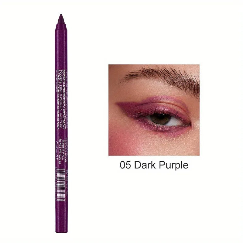 Matita Eyeliner Impermeabile Anti-sbavatura Nera Marrone Rossa Perlescente Opaca Liscia Facile da Applicare Penna Eyeliner Ombretto Trucco a Lunga Durata