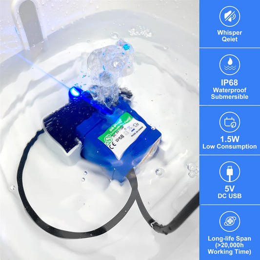 Pompa USB Sostitutiva per Fontana Animali — Acciaio Inox"