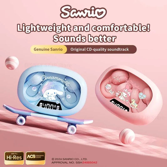 Sanrio EarClip Bluetooth 5.4 TWS Auricolari X53 Stereo HD Chiamata Auricolare con cancellazione del rumore Cuffie wireless Cuffie sportive