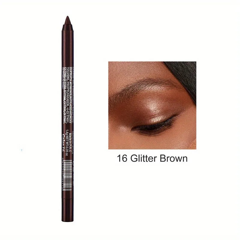 Matita Eyeliner Impermeabile Anti-sbavatura Nera Marrone Rossa Perlescente Opaca Liscia Facile da Applicare Penna Eyeliner Ombretto Trucco a Lunga Durata