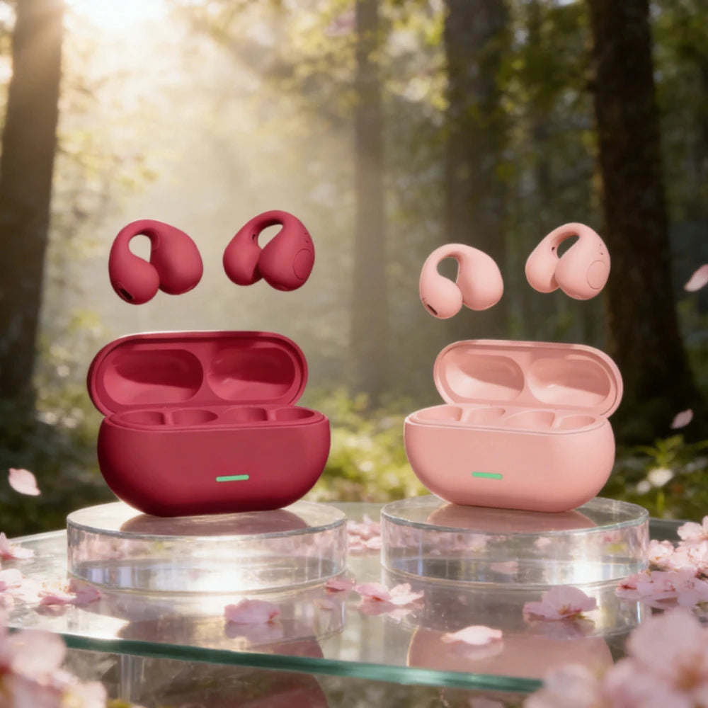 Cuffie TWS Originali a Conduzione Ossea, Wireless Bluetooth 5.3, Auricolari Sportivi con Qualità Audio HiFi