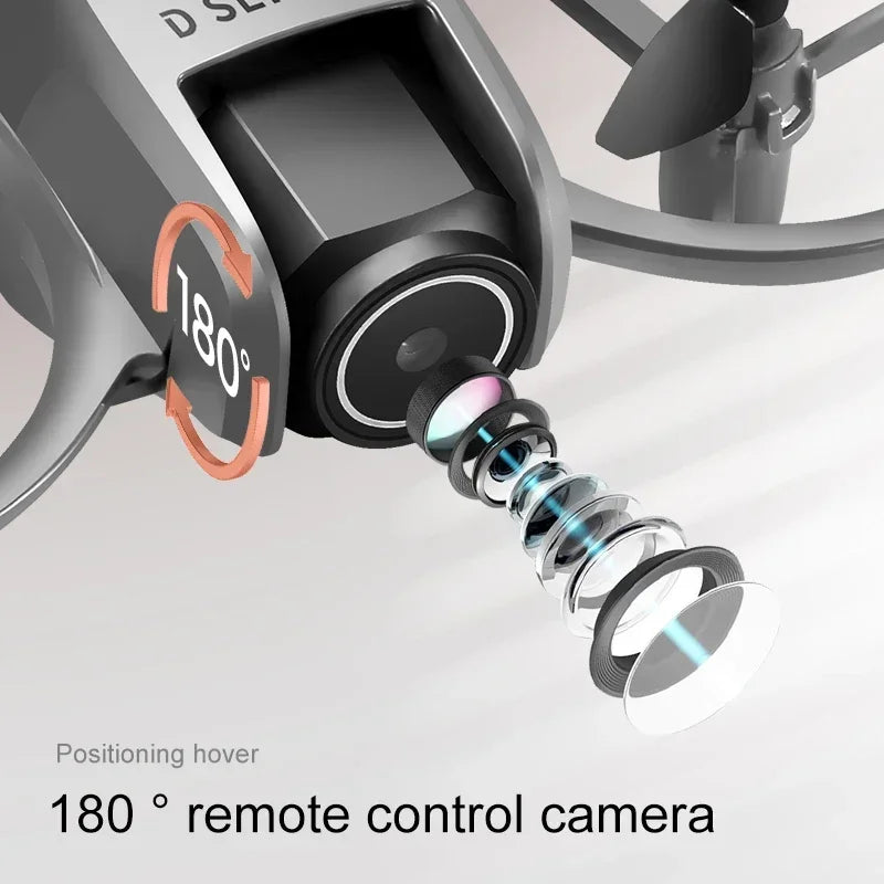 Mini Drone D16 con Doppia Fotocamera 8K HD Professionale 180 °   Drone UAV 2026 Nuovo con Posizionamento GPS Regolabile Elettricamente e Sistema di Elusione Ostacoli Senza Spazzole