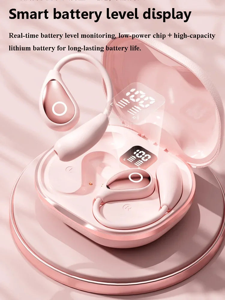 "Auricolari Bluetooth 5.4 Open-Ear per Bambini — Touch Control, Stereo Leggeri"