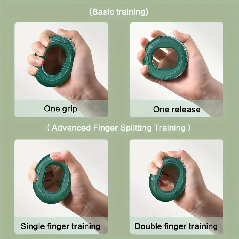 Rinforzo per impugnatura in silicone 20-80LB Anello di presa Allenatore per dita Espansore carpale Barella per dita muscolari Alleviare il dolore al polso