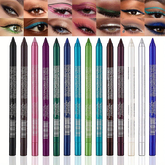 Matita Eyeliner Impermeabile Anti-sbavatura Nera Marrone Rossa Perlescente Opaca Liscia Facile da Applicare Penna Eyeliner Ombretto Trucco a Lunga Durata