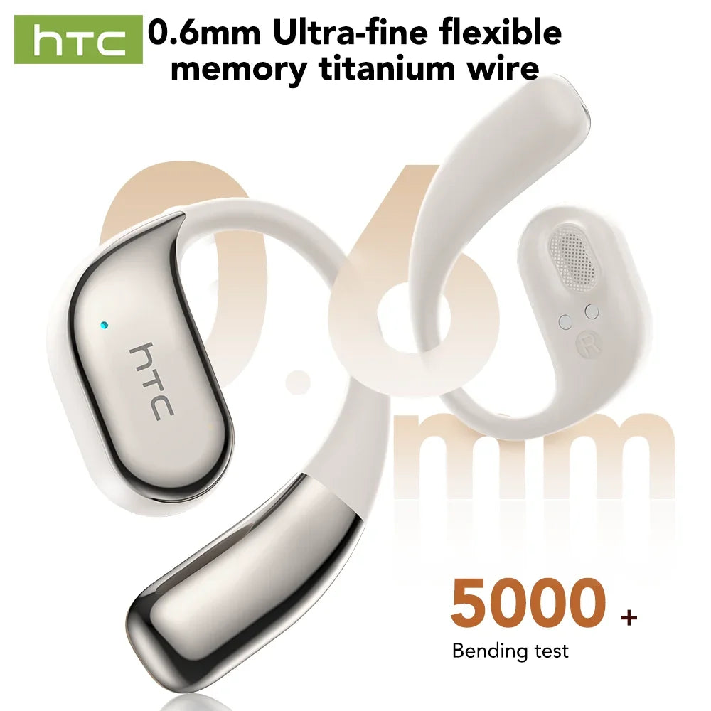 【Auricolari Traduttori AI】 HTC NE39 Cuffie Bluetooth OWS Sportive Wireless con Riduzione del Rumore e Microfono Lunga Durata