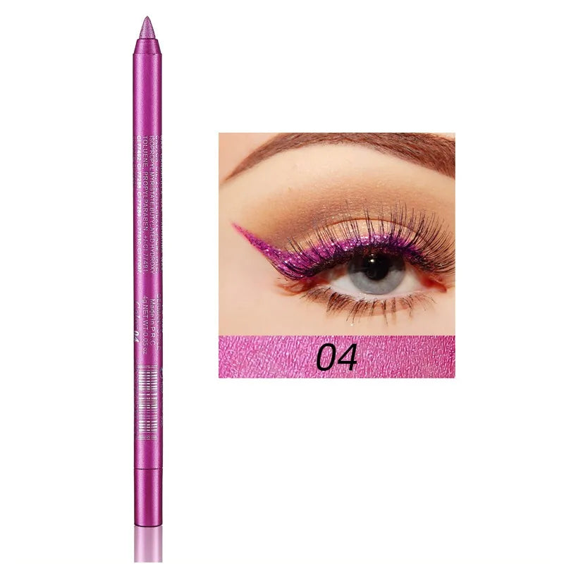 Matita Eyeliner Impermeabile Anti-sbavatura Nera Marrone Rossa Perlescente Opaca Liscia Facile da Applicare Penna Eyeliner Ombretto Trucco a Lunga Durata