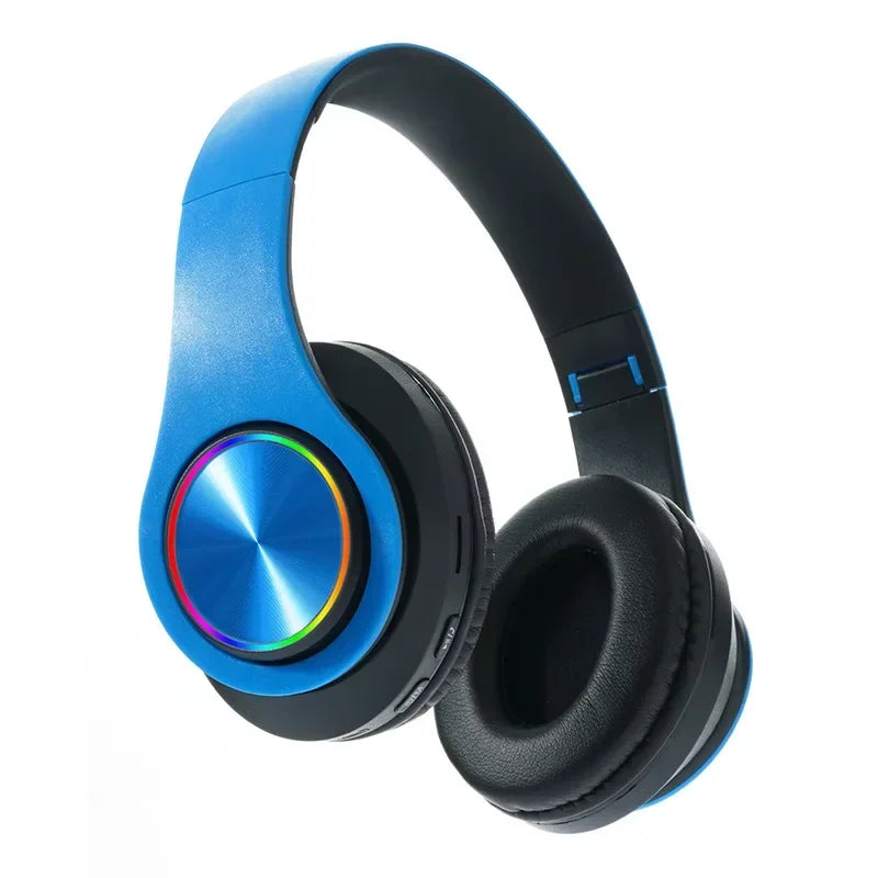 "Cuffie Bluetooth Pieghevoli con Microfono — Supporto TF Card e FM"