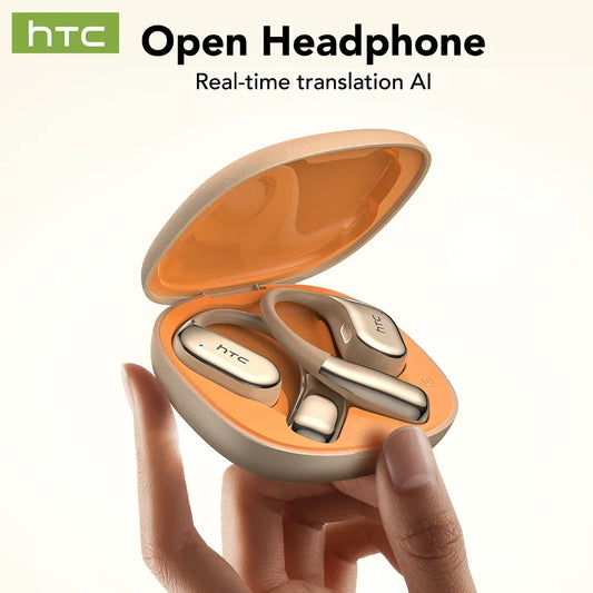 【Auricolari Traduttori AI】 HTC NE39 Cuffie Bluetooth OWS Sportive Wireless con Riduzione del Rumore e Microfono Lunga Durata