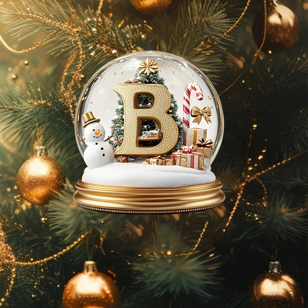 Decorazioni per l'albero di Natale Lettera mista Ornamento da tavolo Decorazione per ritratti di famiglia Decorazione per desktop per vacanze in fattoria Acrilico