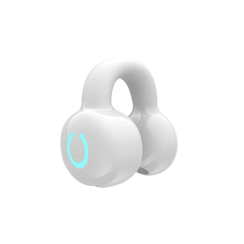 Auricolare Bluetooth senza fili Conduzione ossea a orecchio singolo Clip per orecchio Musica con cancellazione del rumore Chiamata HD Auricolare da gioco sportivo