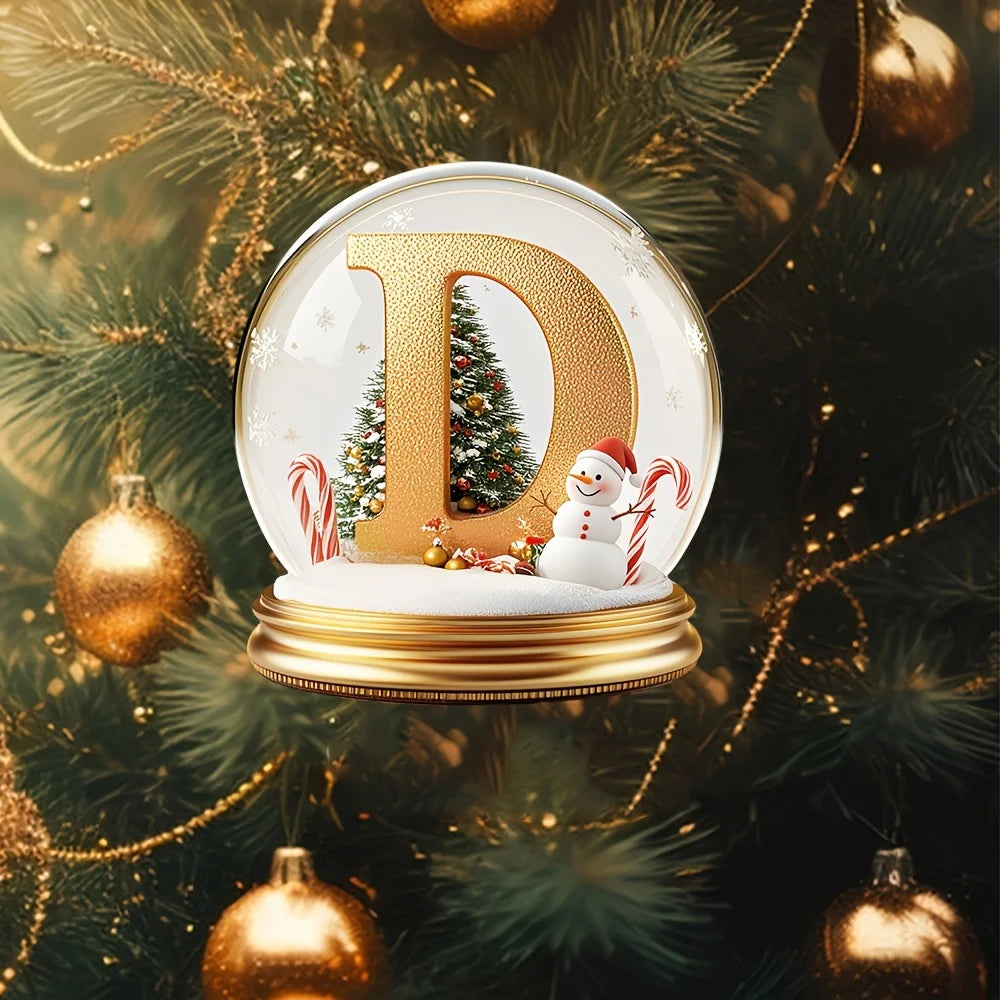 Decorazioni per l'albero di Natale Lettera mista Ornamento da tavolo Decorazione per ritratti di famiglia Decorazione per desktop per vacanze in fattoria Acrilico