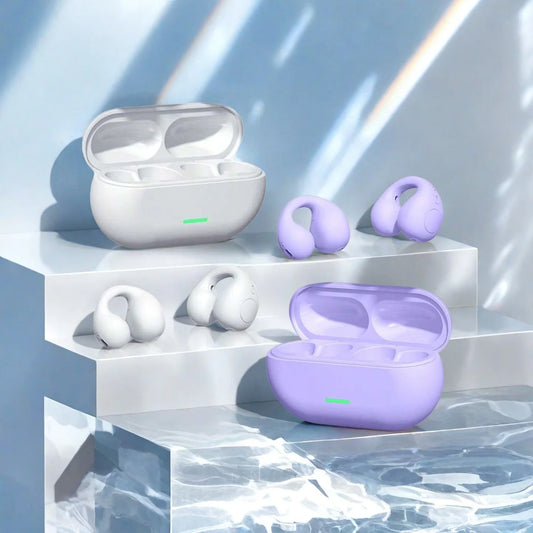 Cuffie TWS Originali a Conduzione Ossea, Wireless Bluetooth 5.3, Auricolari Sportivi con Qualità Audio HiFi