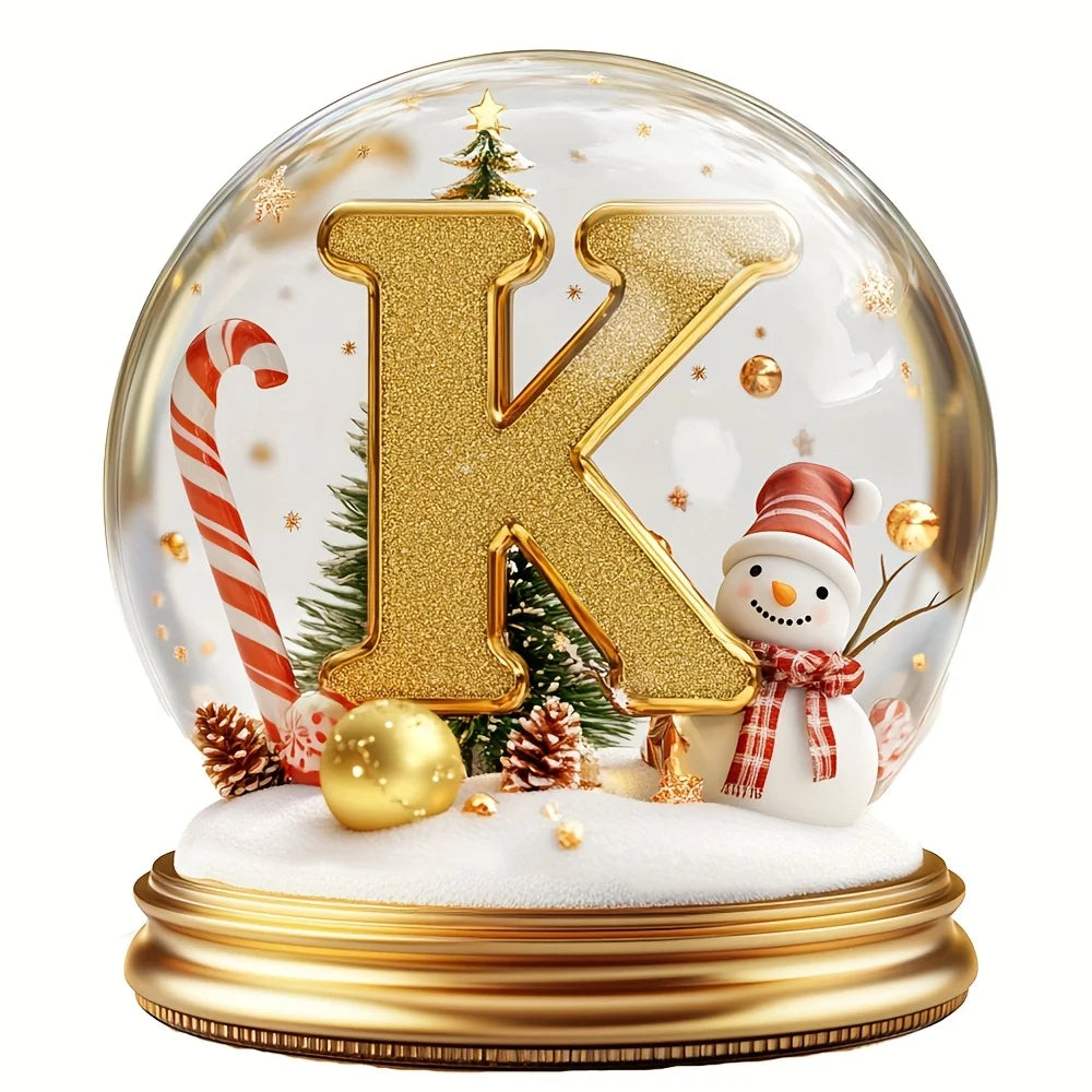 Decorazioni per l'albero di Natale Lettera mista Ornamento da tavolo Decorazione per ritratti di famiglia Decorazione per desktop per vacanze in fattoria Acrilico