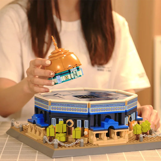 Giocattoli di Costruzione Creativi, Modellino della CUPOLA DELLA RUGA, Famoso Modello Islamico, Set di Mattoncini DIY da Collezione per Bambini