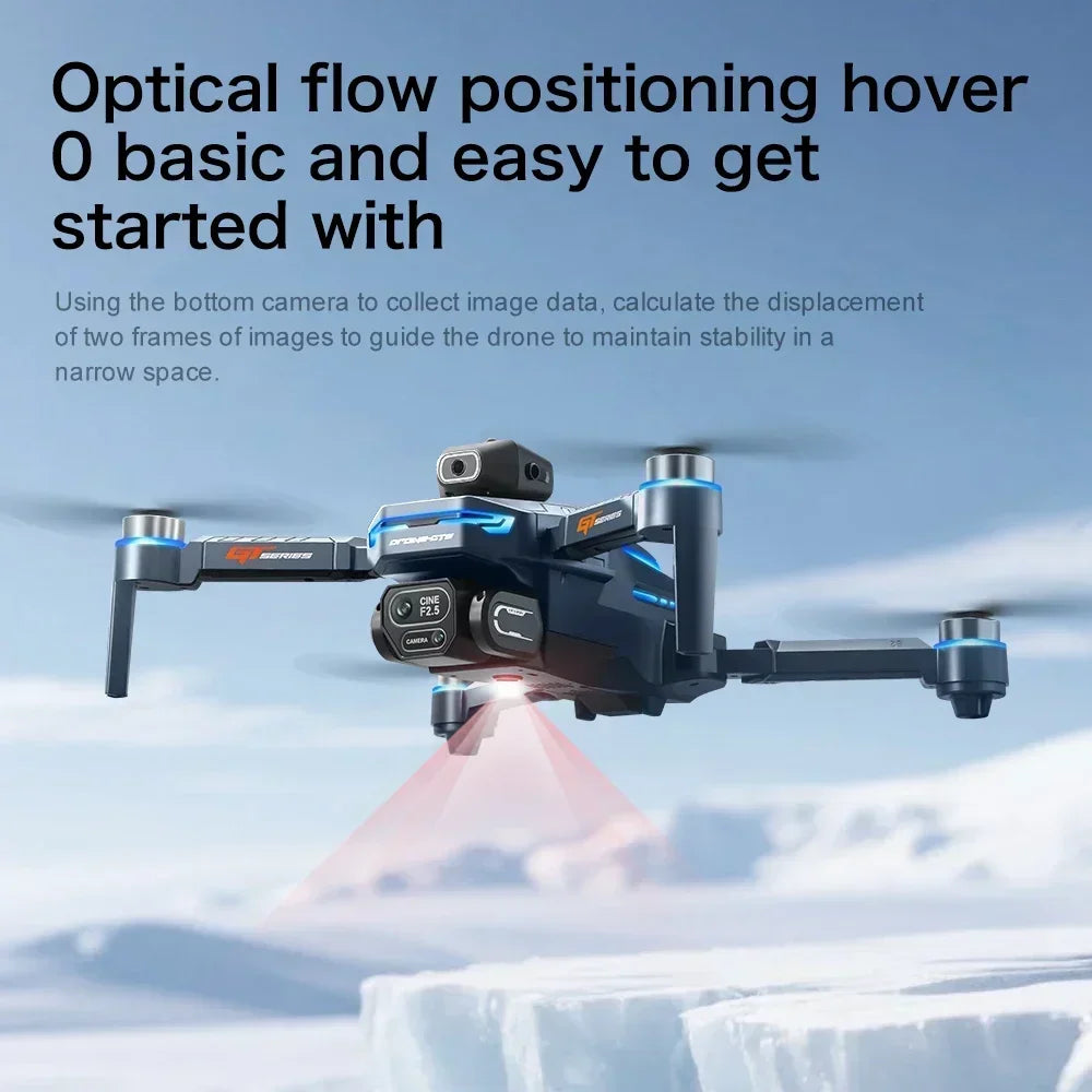 Drone 4K HD GT8 Fotocamera Evitamento Ostacoli Fotografia Aerea Drone Brushless con Schermo Pieghevole RC Drone Quadcopter RTF