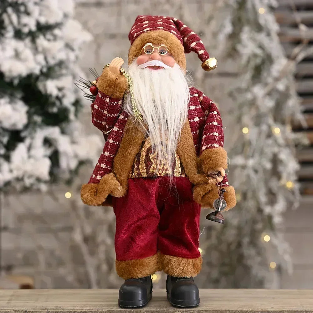 1-4 Pezzi Decorazione Natalizia 2026 per Casa, Bambola di Peluche Babbo Natale 30cm, Decorazioni per Feste Navidad, Ornamenti Natalizi, Regalo di Capodanno