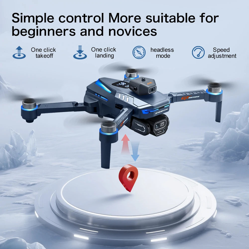 Drone Lenovo GT8 con Fotocamera Professionale 4K 8K, Evitamento Ostacoli, FPV, Pieghevole, Telecomando con Schermo Grande