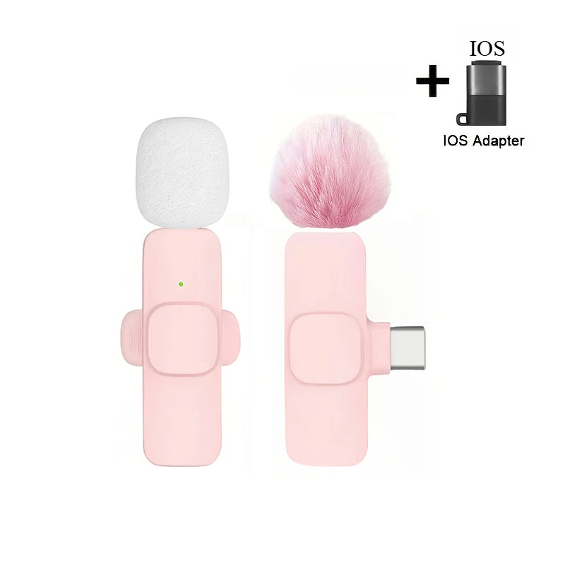 Microfono Lavalier Wireless Mini con Riduzione del Rumore per iPhone USB-C Android, per Registrazione Video e Vlog