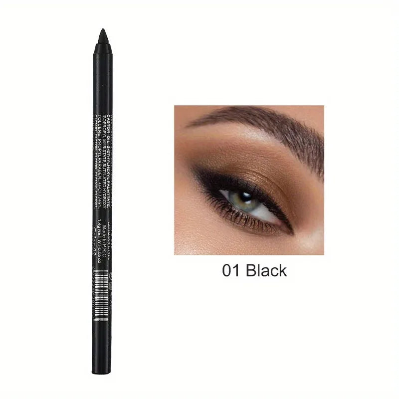 Matita Eyeliner Impermeabile Anti-sbavatura Nera Marrone Rossa Perlescente Opaca Liscia Facile da Applicare Penna Eyeliner Ombretto Trucco a Lunga Durata