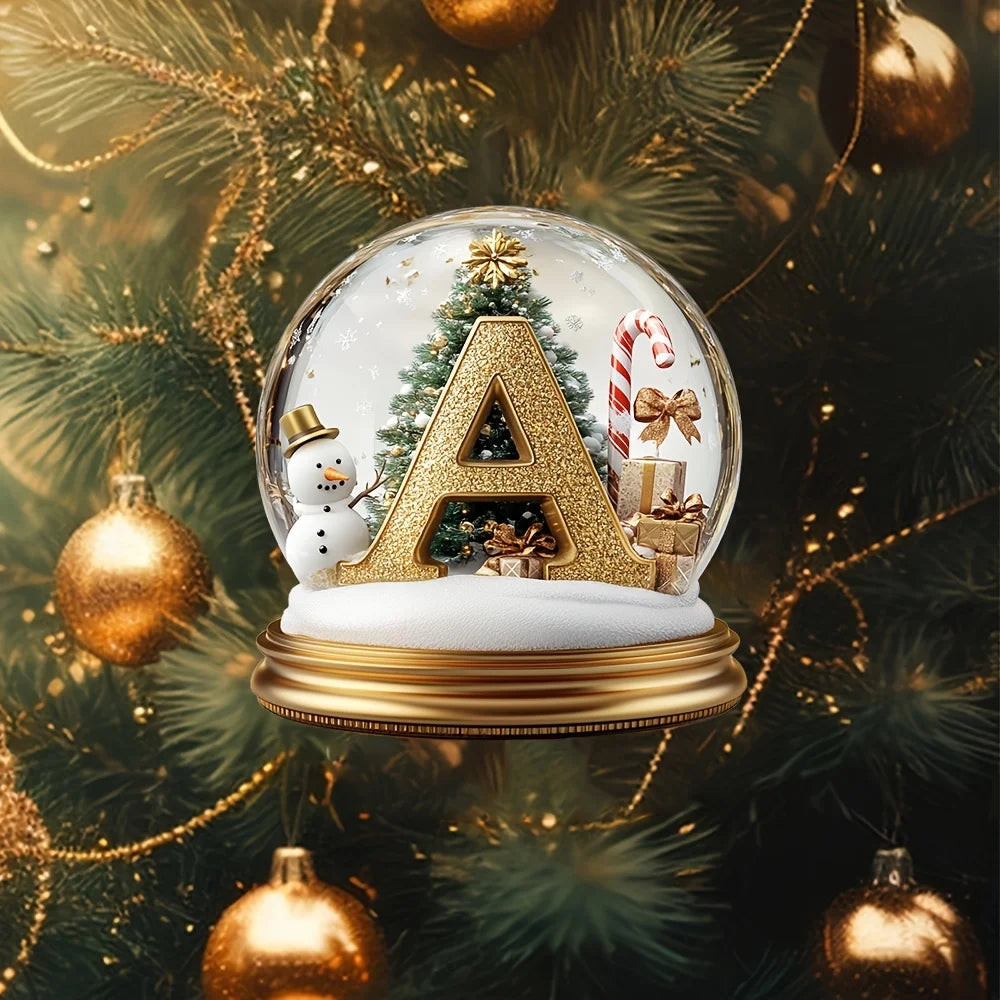 Decorazioni per l'albero di Natale Lettera mista Ornamento da tavolo Decorazione per ritratti di famiglia Decorazione per desktop per vacanze in fattoria Acrilico